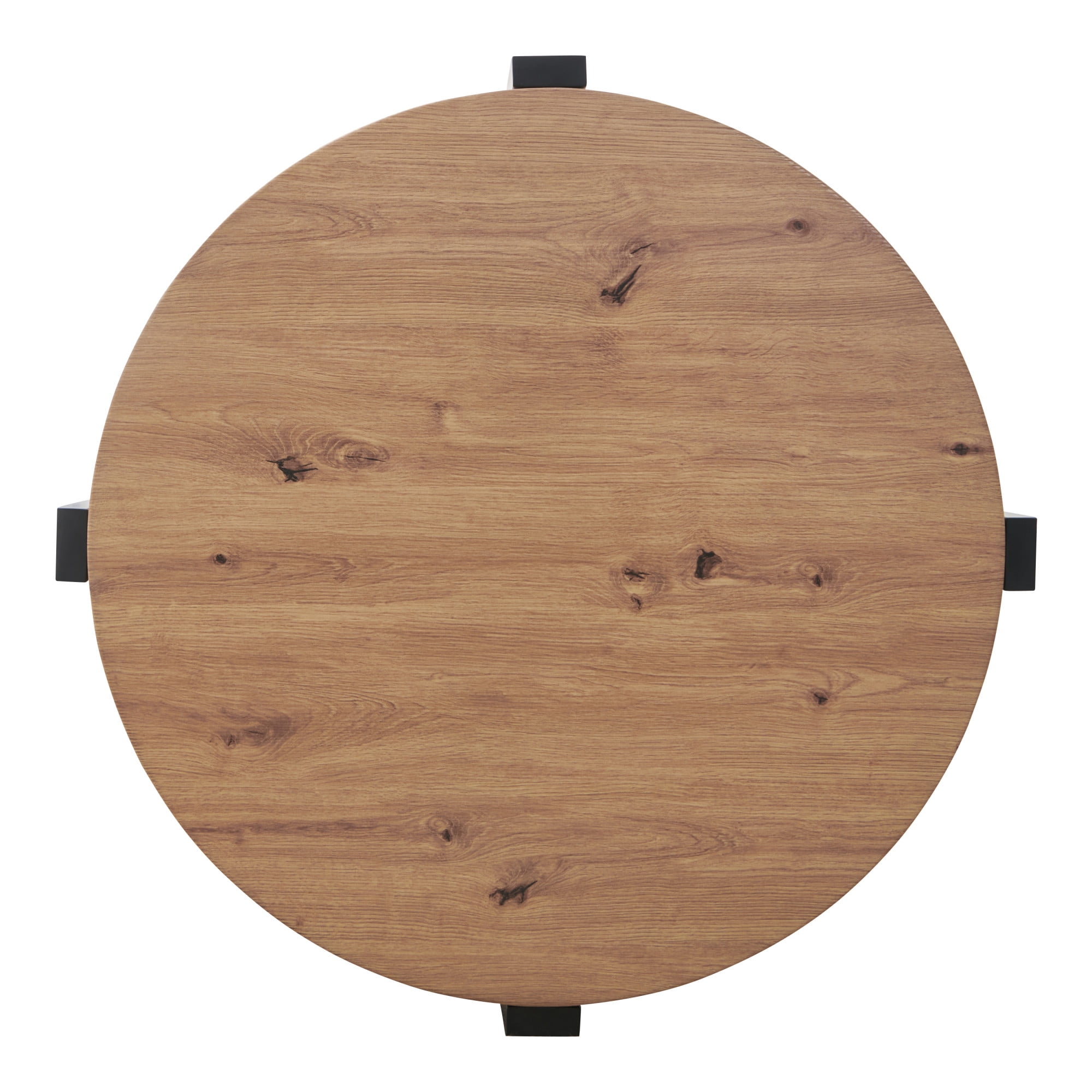 Steve Silver Darcie Modern 36" Round Wood Coffee Table, Natural Brown