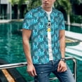 thumbnail image 6 of Hirioo Seahorse for Men's Baseball T-shirt Shirts Short Sleeve Casual Summer Button Stretch T Shirts,Size S-4XL-Medium, 6 of 7