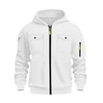 thumbnail image 4 of Rvwovn Men's Zip Up Hooded Jacket Utility Multi-Pocket Casual Fall Winter Outerwear Sizes S-3X, 4 of 7