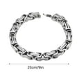thumbnail image 3 of Pulsera de plata Europea y de titanio de acero Imperiales Cadena dominante de la cadena de quillas de los hombres de vuelta de la cadena Personalidad, 3 of 5