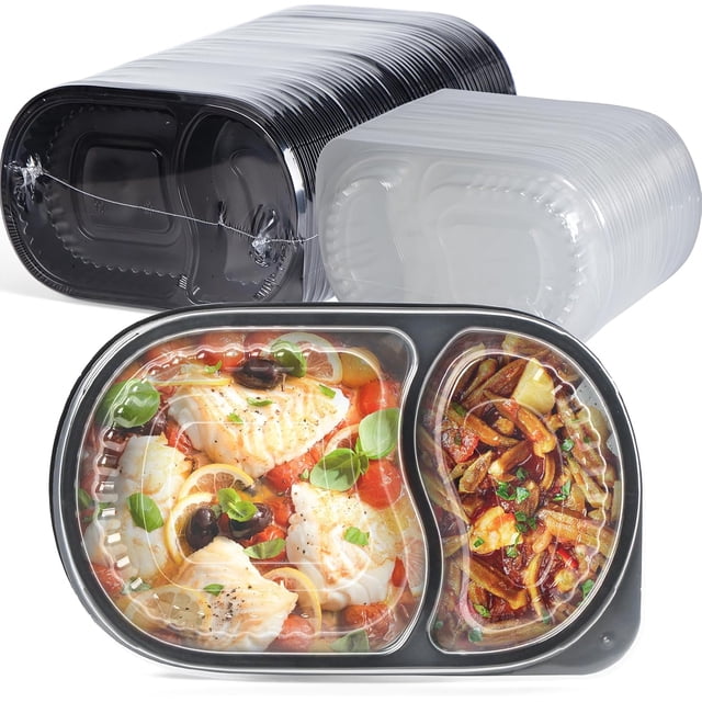 To Go Containers, 35-Pack 20oz - Reusable Meal Prep Container for Food Storage and Portion Control - Bento Boxes for Meal Planning - BPA Free Microwave Dishwasher Freezer Safe