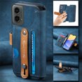 thumbnail image 3 of for Motorola Moto G 5G (2024) Wallet Case with Card Slots & Cash Slot【RFID Blocking】, With Wrist Kickstand,Flip Folio Book PU Leather  Shockproof Anti-fall Rugged Phone case Cover For Women Men,Blue, 3 of 12