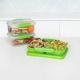 thumbnail image 4 of Sistema To Go Multi-Split Food Storage Containers with Lids, 3 Pack, Apple Green, 4 of 5
