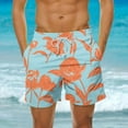 thumbnail image 2 of Odeerbi Mens Swim Trunks Hawaiian Tropical Print Bord Shorts Summer Beach Swimming Trunks Loose Beach Shorts with Pocket Swimming Pants Light Blue, 2 of 6