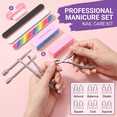 thumbnail image 4 of ODDPC Cuticle Pusher,Nail file ,Nail Brush for cleaning fingernails-Pink, 4 of 7