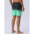thumbnail image 3 of DARING DIVA Men's Drawstring Elastic Waist Lining Swimming Trunks 32 Light Green, 3 of 6
