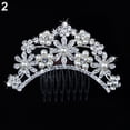 thumbnail image 2 of Jiaroswwei Women's Wedding Flower Rhinestone Faux Pearl Hair Clip Bridal Hair Comb Jewelry, 2 of 7
