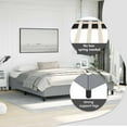 thumbnail image 4 of vidaXL Light Gray Fabric Upholstered Platform Bed Frame King Size, 4 of 10