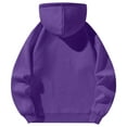 thumbnail image 3 of Domuza Men's 1/4 Zip Hoodies Long Sleeve Drop Shoulder Casual Hooded Sweatshirt Fall Winter Stylish Relaxed Fit Solid Color Pullover Purple S, 3 of 3