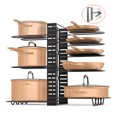 thumbnail image 2 of Divisores de rejilla de cocina ajustables Organizador de ollas de drenaje Tabla de cortar de hierro Estante de soporte para el hogar, 8 niveles Yuarrent HA008950-02B, 2 of 6