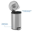 thumbnail image 4 of Better Homes & Gardens Bathroom Trash Can, 3.1 Gallon Small Stainless Steel Step Garbage Bucket Bin with Soft Close Lid, Silver, 4 of 9