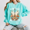 thumbnail image 4 of Nashville Music City Guitar Grunge - Womens Lightweight Garment Dyed Sweatshirt, 4 of 7
