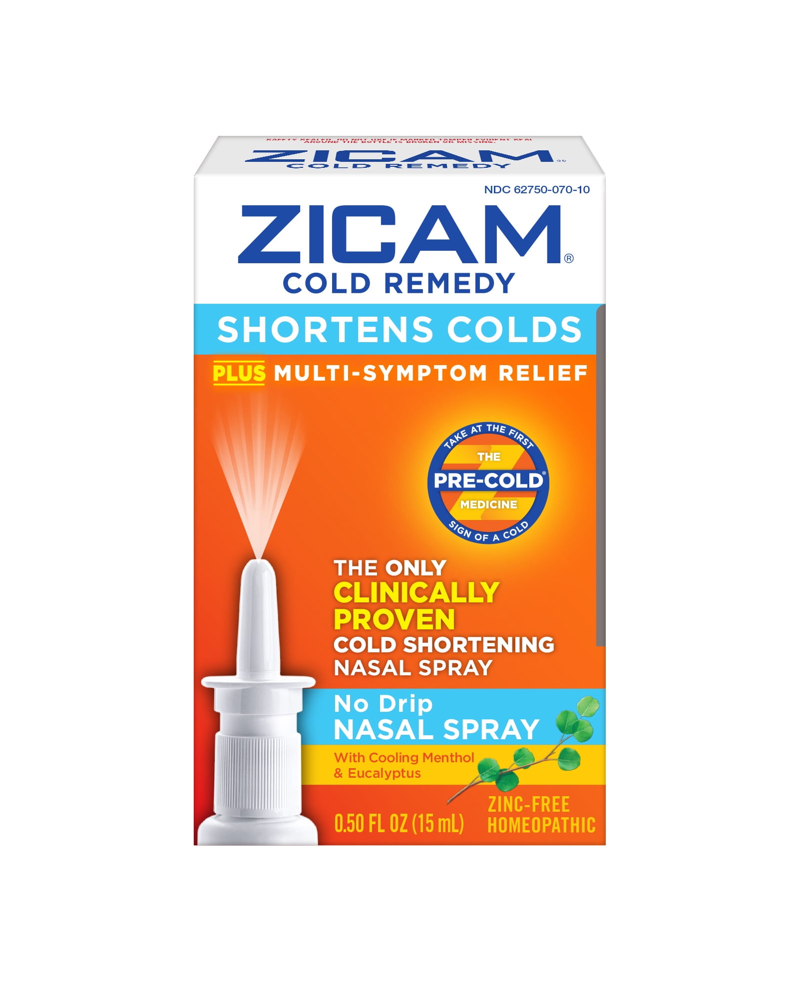Zicam Cold Remedy Cold Shortening No Drip Nasal Spray Zinc Free 05 Oz 