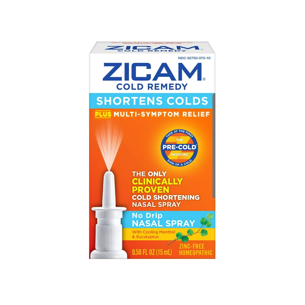 Zicam Cold Remedy Cold Shortening No Drip Nasal Spray Zinc Free 05 Oz 