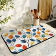 thumbnail image 3 of Washable Rubber Colorful Floral Dish Drying Mats for Kitchen Counter Home Large Coffee Bar Pad Accessories and Decor for Utensils Stemware 19.5''x12'', 3 of 7