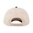 thumbnail image 2 of TOPTIE 5 Panel Trucker Cap Snapback Mid Profile Cotton Sun Hat Adult-Suedette Maroon Beige, 2 of 7