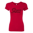 thumbnail image 2 of Wild Bobby Grace Wins Script Inspirational/Christian Women Slim Fit Junior Tee, Red, Large, 2 of 5
