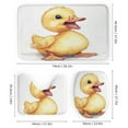thumbnail image 3 of 4 Pcs Shower Curtain Sets Cute Watercolor Yellow Duck Shower Curtain And Rugs Shower Curtain Set Winter Holiday Decor&nbsp; Bathroom Decor Set for Bathroom Decor 72inch X 72inch, 3 of 8