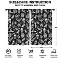 thumbnail image 2 of Blackout Kids Curtains,Black Gothic Skull Bat Pattern Childrens Insulated Curtains Set Of 2,Bedroom Essentials,Toddler Room Decor 52x84in(132x213cm), 2 of 5