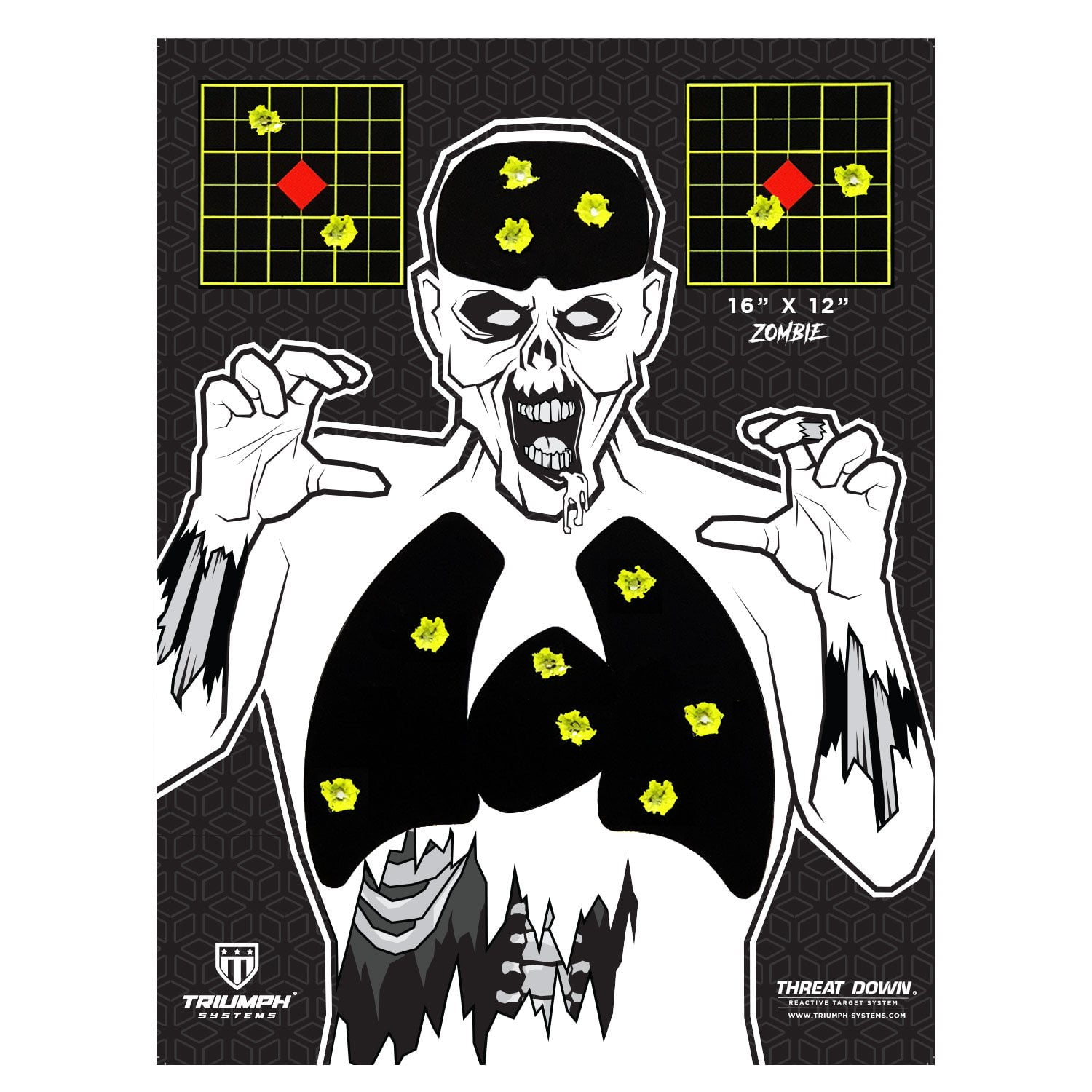 visual vital zombie splatter target 20 pack 16 x 12