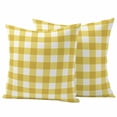 thumbnail image 2 of Pack of 2 Outdoor Pillow Covers 20x20 Inch Waterproof Yellow Gradient Throw Pillow Covers,Decorative Couch Pillow Case Sham Farm Plaid Buffalo Checkered Gingham Patio Garden Pillowcases Cushion Cover, 2 of 8
