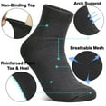 thumbnail image 2 of NevEND 12 Pairs Cotton Diabetic Socks Ankle for Men and Women - Non-Binding Extra Wide Neuropathy Socks Black Large, 2 of 6