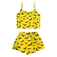 thumbnail image 6 of CAUYDY Women Pumpkin Print Pajama Set - Halloween Tank Top High Waist Shorts Loungewear Cute Sleepwear(Yellow,XXL), 6 of 8