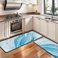 thumbnail image 3 of Kitchen Rugs Sets Of 2,Blue White Gold Marble Pattern Anti Fatigue Kitchen Mat Rugs Non Slip Washable,Decorative Kitchen Floor Mats for Kitchen,Sink,Laundry,17"x47"+17"x47", 3 of 5