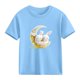 thumbnail image 4 of Blusas y camisas de manga corta con cuello redondo para niños Camiseta de verano de manga corta estampada para niñas Jersey elegante de cuello redondo para niñas Top de algodón para niños, 4 of 6