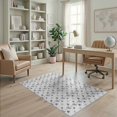 thumbnail image 2 of ODIKA 4'x6' Black White Geometric Diamonds Washable Area Rug Modern Trellis Design with Unique Patterns for Dorm Room, Small Living Stain Resistant Low Profile, Easy Care, 2 of 7