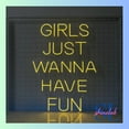 thumbnail image 3 of Shinelab Girls Just Wanna Have Fun Neon Sign, Quote Wall Art Light, Text Room Home Wall Decor 01546, 3 of 4