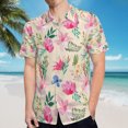 thumbnail image 5 of High Quality Hawaiian Shirts for Men Short Sleeve Aloha Beach Shirt Floral Summer Casual Button Down Shirts Blouses USXN54, 5 of 7