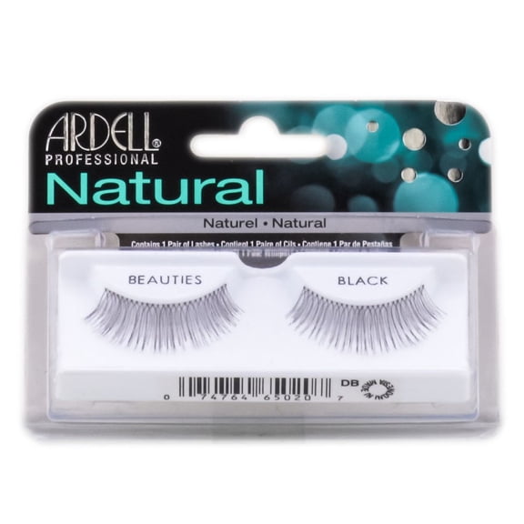 Beauties Black # 65020 , Ardell Professional Natural Lashes , Hair Scalp Skin Body - Pack of 2 w/ SLEEK Teasing Comb