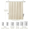 thumbnail image 5 of CAILDANL Boho White Woven Fabric Shower Curtain with Tassel 72 x 72 Modern Farmhouse Minimalist, Tufted Chevron Striped Shabby Chic Textured, Water Resistant Cloth Curtain for Bathroom, Hotel Decor, 5 of 7