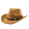 thumbnail image 3 of Felt Cattleman Cowboy Hat Wide Brim Shapeable Western Hat for Women Cowgirl Rodeo Party Halloween Country Festival, 3 of 5