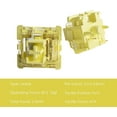 thumbnail image 2 of V3 Cream Yellow Pro Keyboard Switch with Dustproof Stem for Mechanical Gaming Keyboard, 5-Pin 50gf Linear Switches, 2 of 5