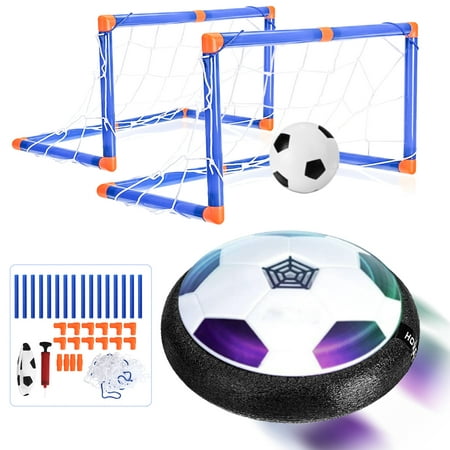 Kids Toys Hover Soccer Ball Set with 2 Goals, Air Power Training Football Game, Indoor Soccer Ball with LED Light-Football Toy for Boys Girls Age 3 and up Best (Best Soccer Shopping Websites)