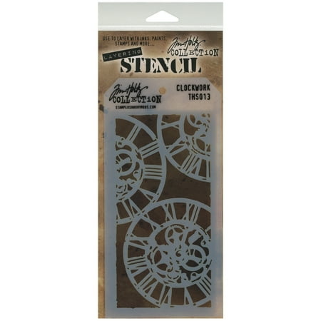 UPC: 0794504708752 | Tim Holtz Layered Stencil 4.125 X8.5 -Clockwork