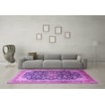 thumbnail image 3 of Ahgly Company Indoor Square Medallion Purple Traditional Area Rugs, 8' Square, 3 of 4