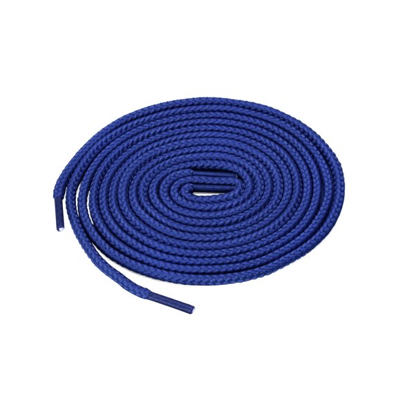 INSPIRE CHIC Unisex Thick Solid Color Round Shoelaces for Leather Boots Royal Blue 160 cm/63"