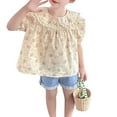 thumbnail image 1 of LOVZFMLL Toddler Kids Print Short Sleeve Stretchy Dress A Line Dress, 1 of 9