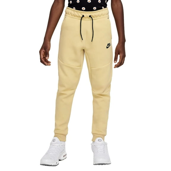 Nike Sportswear Tech Fleece Pants Saturn Gold/Black CU9213-700 Grade-School Size M