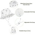 thumbnail image 5 of Ponceau Baby Sun Hat UPF 50+ Sun Protection Summer Beach Hat Cute Baby Bucket Hat Wide Brim Toddler Sun Hats for Boys Girls Navy Solid S, 5 of 5
