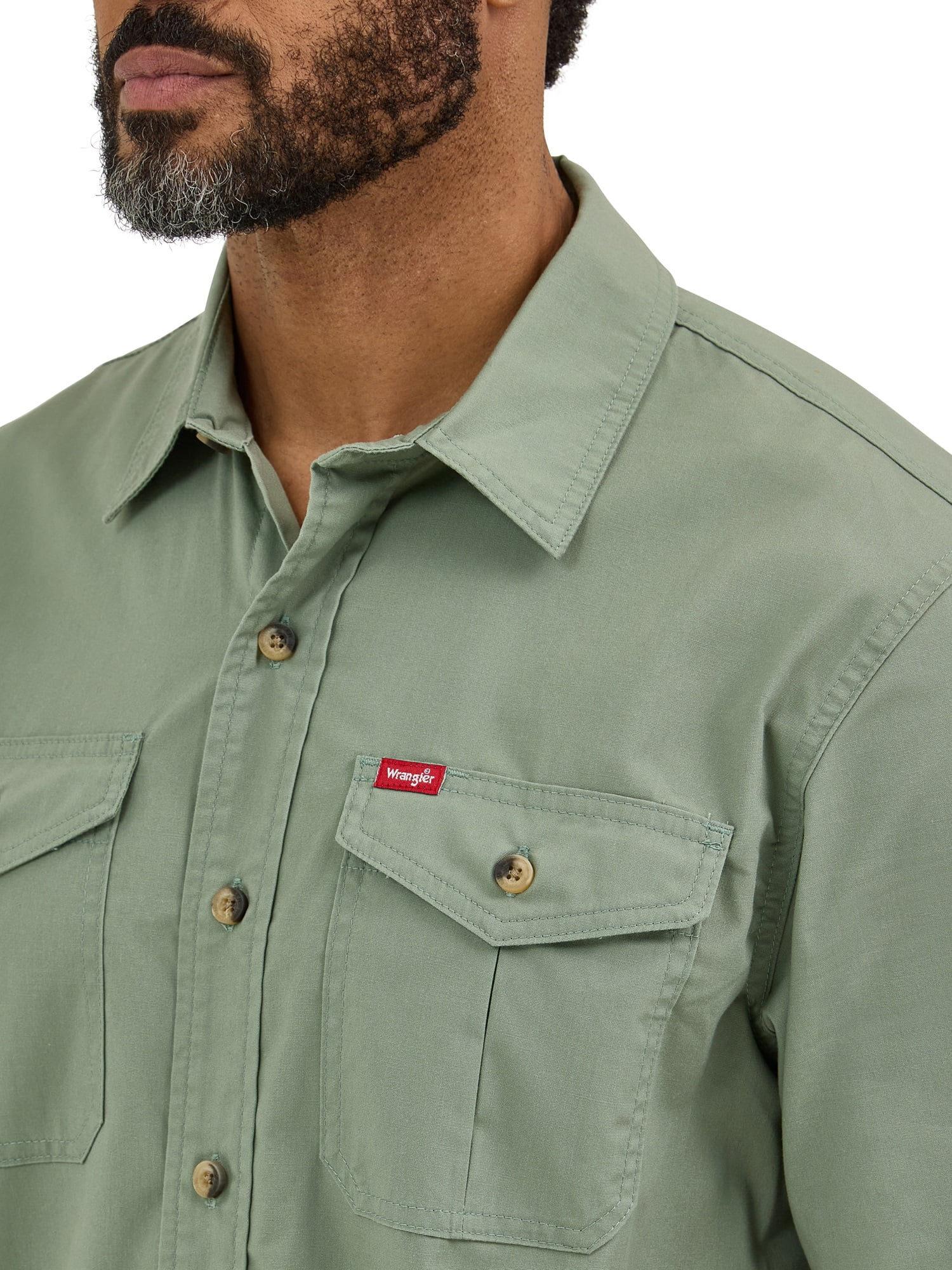 Wrangler® Men's Relaxed Stretch Short Sleeve Shirt, Sizes S-5XL
