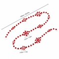 thumbnail image 2 of Christmas Bead Garland with Peppermint Candy Charms, 1 Strand, Red and White, for Christmas Tree and Home Decor, Holiday Decoration, 2 of 5