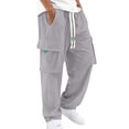 thumbnail image 1 of Pantalones cargo de pana para hombre - Pantalones utilitarios urbanos - Poliéster, múltiples bolsillos, tallas S-XXL, 1 of 6