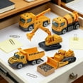 thumbnail image 5 of Construction Vehicle Toy Set, 5 Pack Alloy Diecast Engineering Trucks, Kids Push and Go Excavator Dump Truck Cement Mixer Set, Mini Construction Playset with Moving Parts, 5 of 5