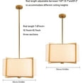 thumbnail image 6 of Miumaeov Modern 3 Light Retro Decoration Drum Pendant Chandelier for Living Room Bedroom, 6 of 9