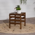 Modular Outdoor Dark Brown Acacia End Table by Manor Park