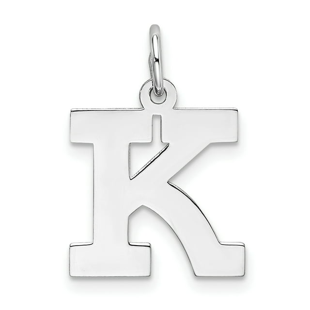 Pendentif Breloque Collier Monogramme Prénom Initiale Lettre K Délicat en Argent Sterling 925